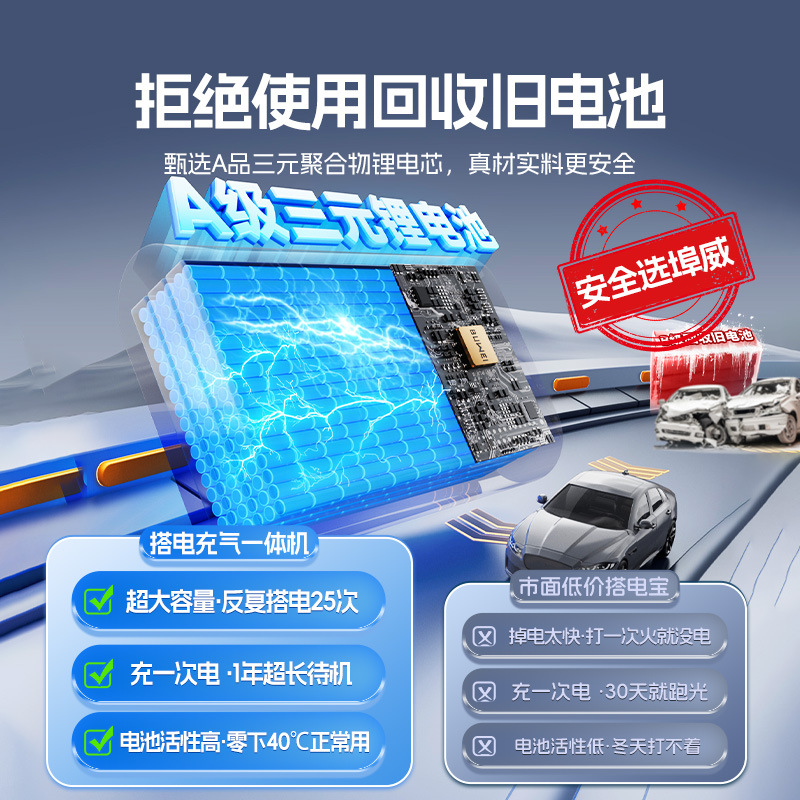 Arrancador de Emergencia para Automóvil Buwei QS001, Banco de Energía de 12V para Arrancar Automóviles, Arranque de Emergencia, Rescate en Carretera