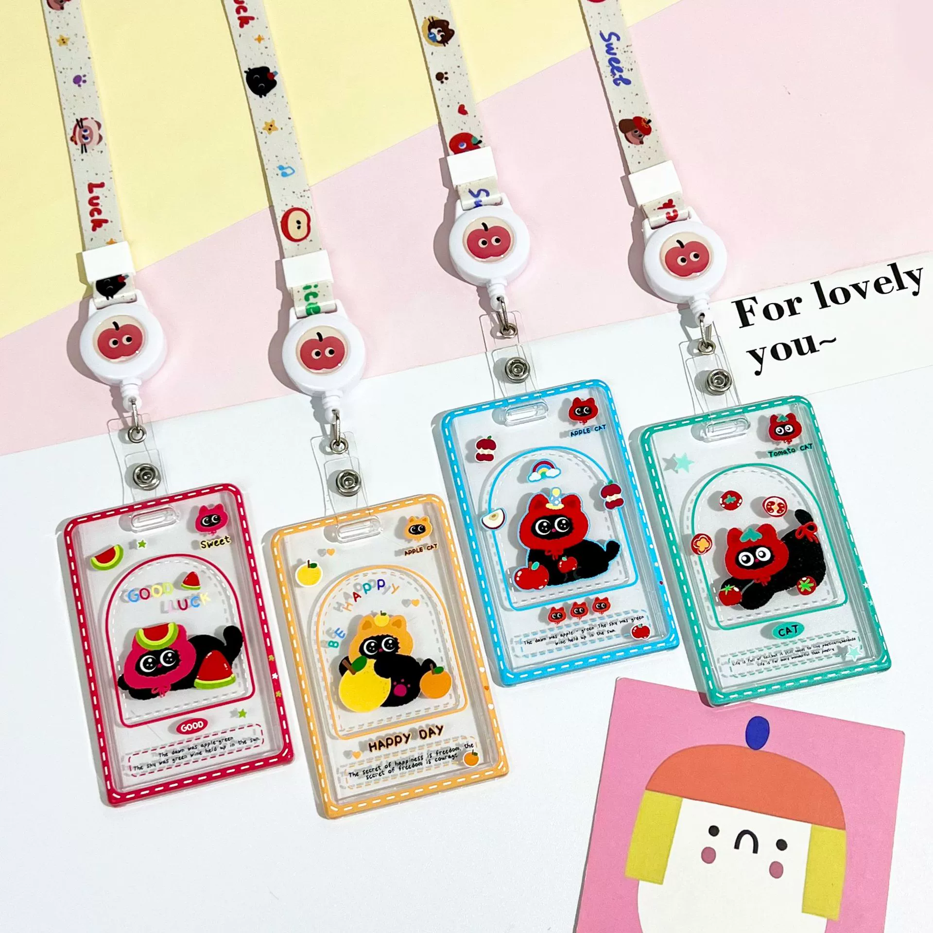 Симпатичный чехол для слайдов набор студенческого значка чехол для карточек