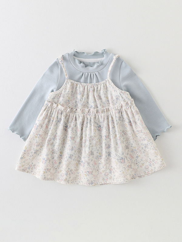 婴幼儿衣服秋季新款女童长袖裙子套装女宝连衣裙打底衫两件套 a类|undefined