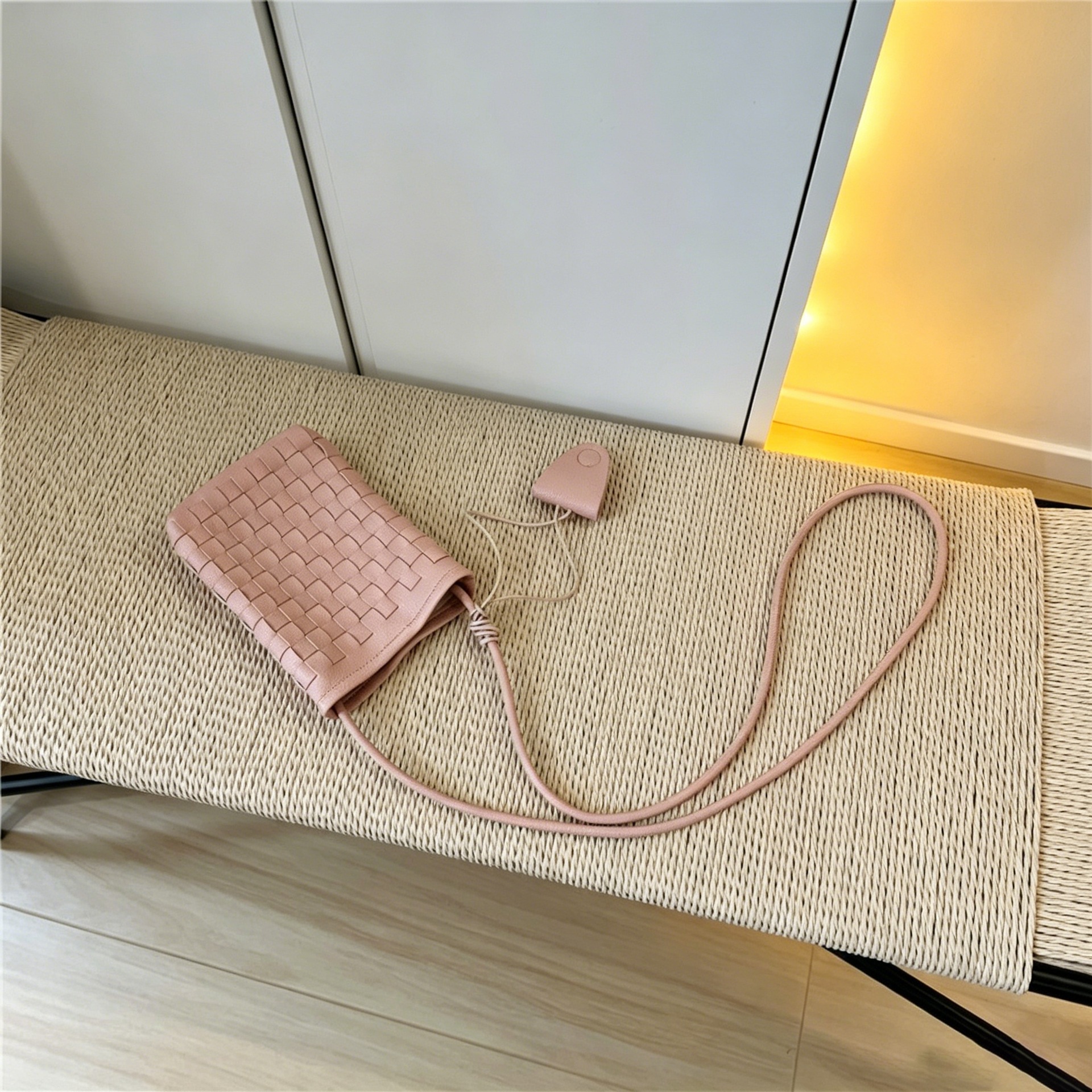 Handwoven Compact Magnetic Snap Phone Crossbody Bag 17