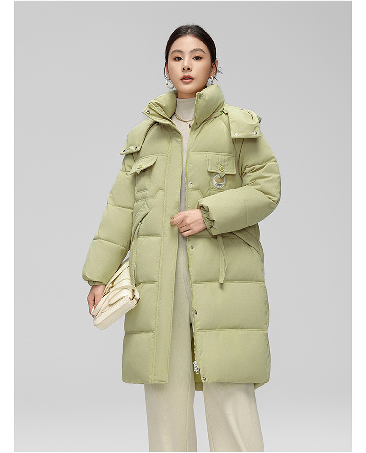 Women's Winter Coat Knee Length Hooded Cotton Jacket For Women_voghion.com