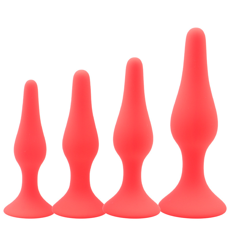 Suction Cup Anal Plug, Silicone Anal Beads Training Strip, Black — detail image 8