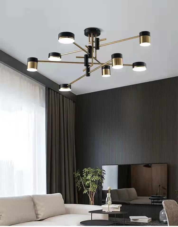Nordic chandelier living room light, light luxury internet-famous bedroom chandelier, modern minimalist home lighting for halls and living spaces.