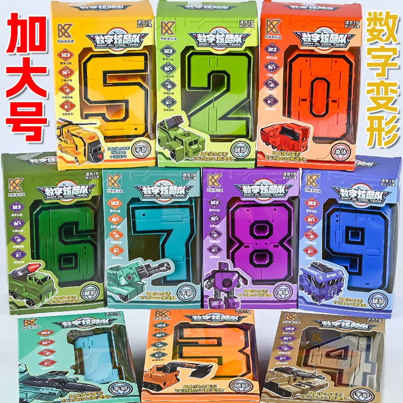 Big digital combined transformer, toy, robot, constructor for boys