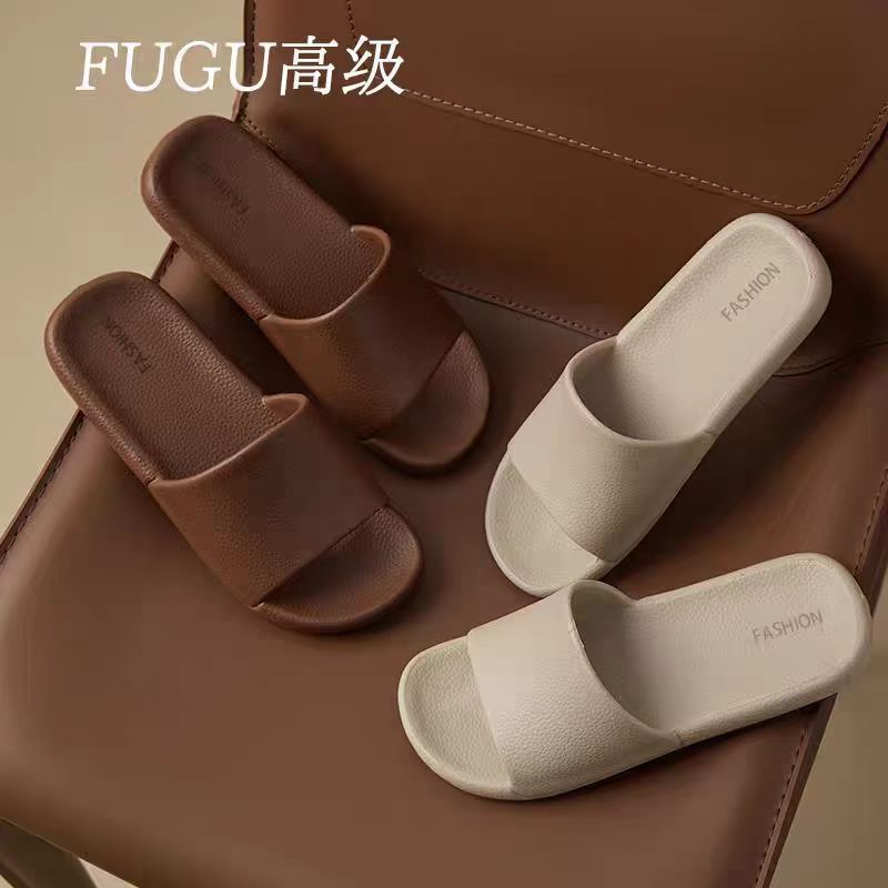 Leather Pattern Eva Slippers for Men, Silent and High-End, Non-Slip Slippers for Couples, Non-Slip Slippers for Women in the Bathroom