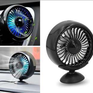 Spot 12V Car Fan High Wind Mini Small Fan Car Home Dual-Use Small Fan USB Cable Fan