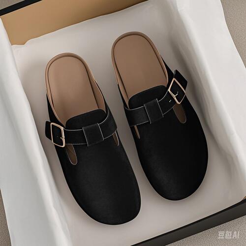 Hua Wear-Resistant Sand Birkens for Women, 2025 Spring Collection: Retro Soft-Soled Birkens, Slip-On Flat Tods