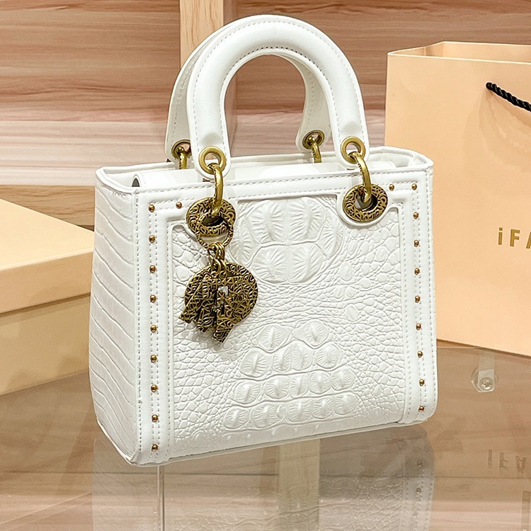 Xiaocd2024 Yeni Üst Düzey Hakiki Deri Timsah Desenli Daifei Kadın Tek Omuz Çapraz Çanta_voghion.com