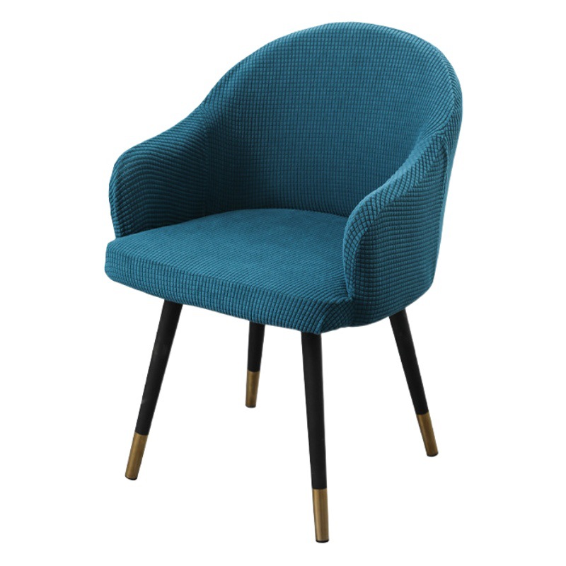 Cubierta de silla curvada simple moderna cubierta de mesa de comedor elástica apoyabrazos completo respaldo integrado palillos cubierta de la silla cubierta