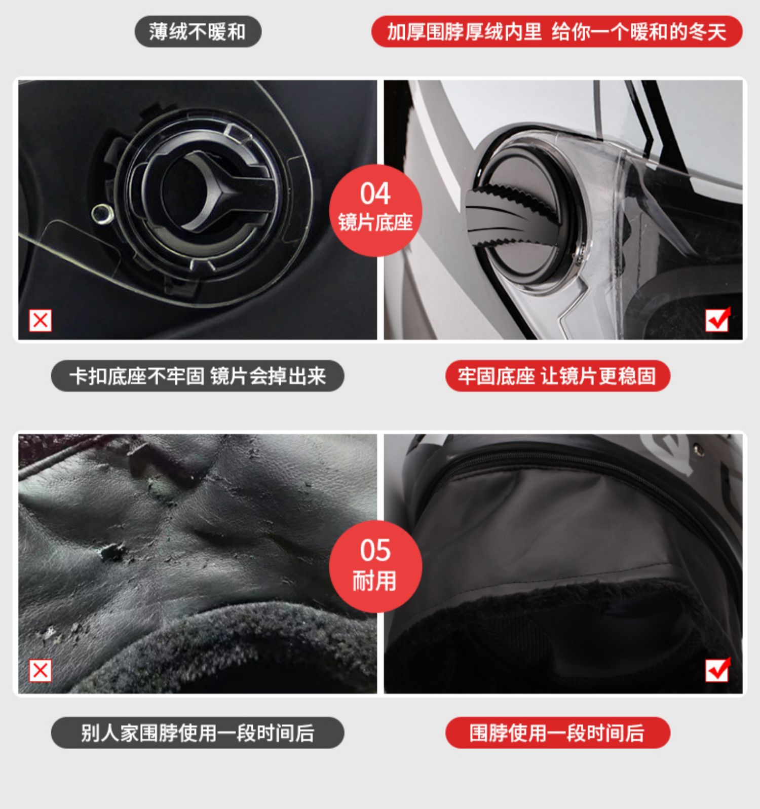 Winter Helmet for Electric Vehicles for Men and Women Cold-proof Warm-proof Anti-fog Belt Scarf Full Helmet plus size Winter Helmet