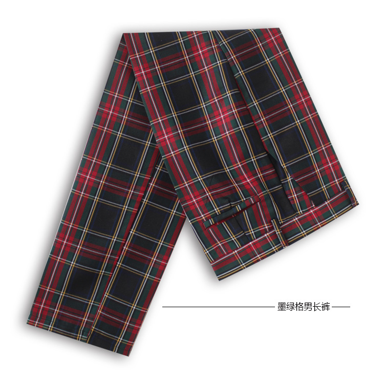 Pantalones a cuadros DK pantalones de UNIFORME DE CLASE DE ESTILO preppy británico pantalones de estudiante pantalones de hombre Pantalones uniformes moda casual japonesa