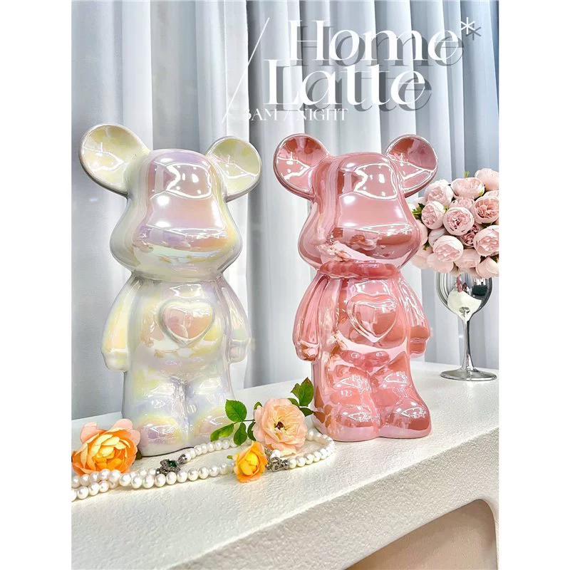 Легкая роскошь и жестокий медведь украшение высококлассная керамическая гостиная крыльцо