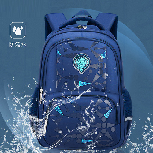 New primary school student schoolbag men's large-capacity burden-reducing spine-protecting lightweight children's backpack wear-resistant and waterproof for grades 1-6