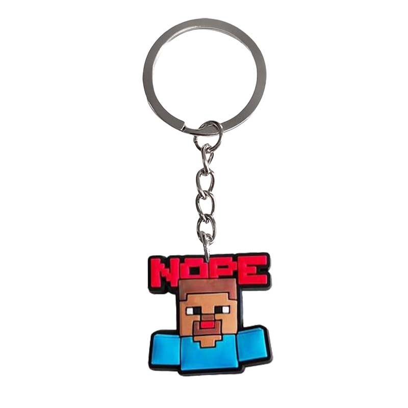 Minecraft キーホルダーシリーズ漫画アクセサリー PVC ソフトラバーキーホルダーバッグペンダント小さなスクールバッグキーホルダー|undefined