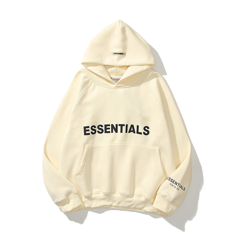 Three-Label Essentials Fear of Fog Trendy Brand New Product with Chest Logo Unisex Fleece Sweatshirt Fog