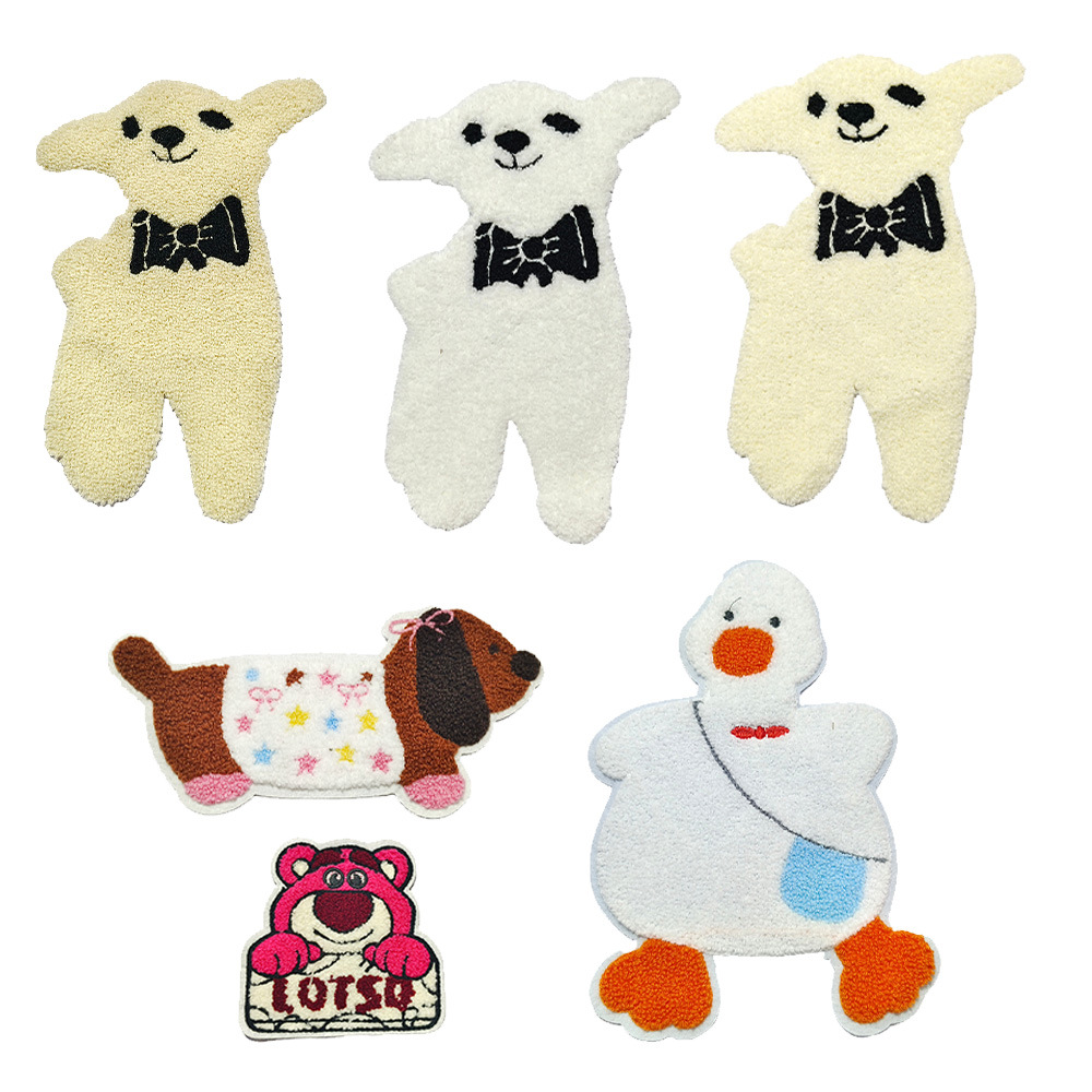 现货批发卡通人物毛巾绣小狗布贴服装包包配饰辅料补丁贴饰品diy
