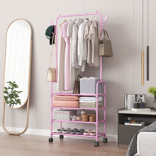 Shoe and hat rack floor-standing multi-layer combination storage shoe rack dormitory clothes rack bedroom coat rack foyer storage rack
