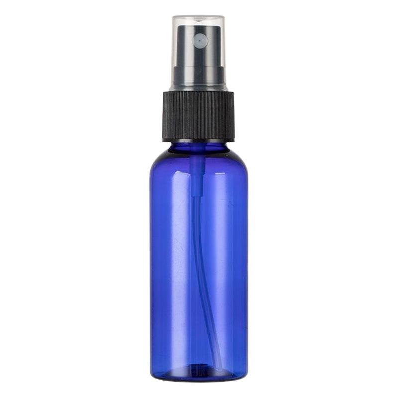 50ml botella redonda de hombro con cabezal de rociado de costilla embalaje cosmético puro Rocío desinfección agua niebla fina sub-embalaje botella vacía para mascotas