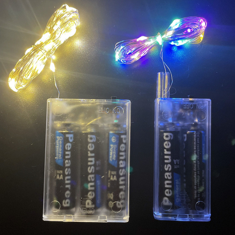 5 M 50 light led battery box light string box color light flashing string light Christmas decoration starry led light strip