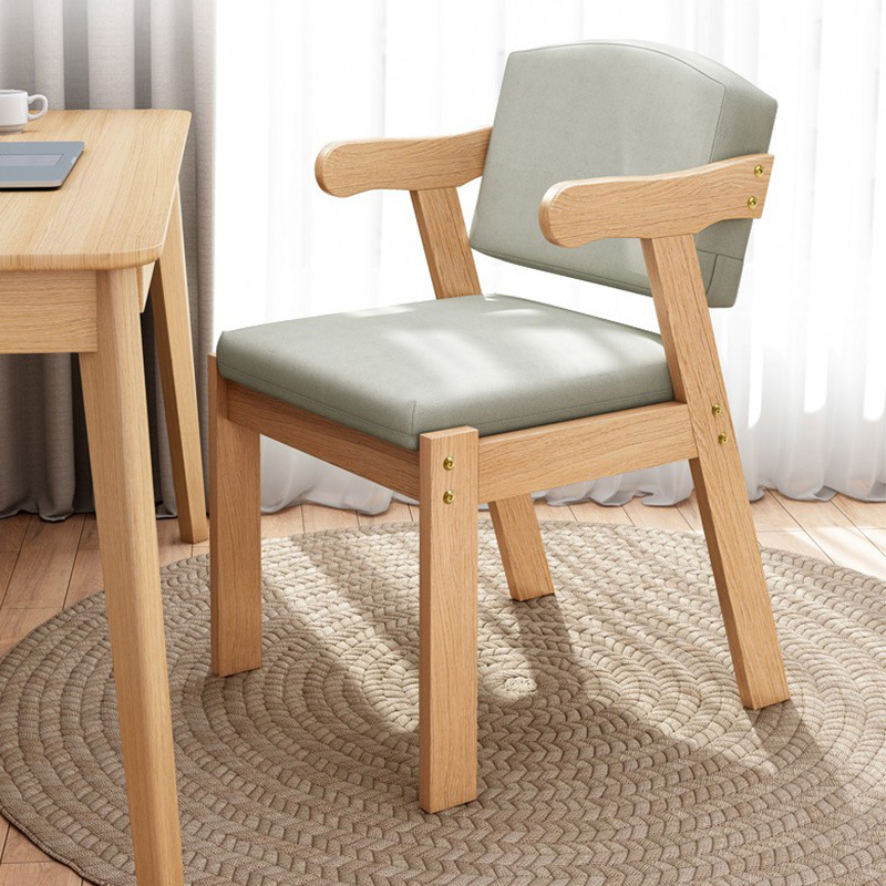 Solid Wood Chair for Sedentary Comfortable Backrest Home Ergonomic Office Study Desk Chair Study Chair Computer Chair