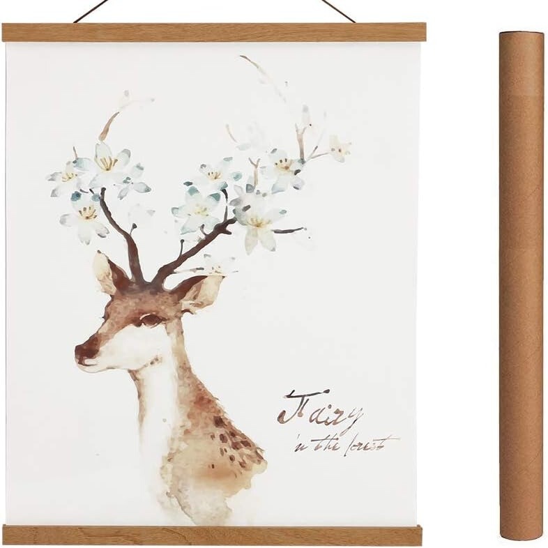Wooden magnetic poster frame punch-free advertising board artwork creative wall hanging decorative easel Wooden magnetic poster frame punch-free advertising board artwork creative wall hanging decorative easel