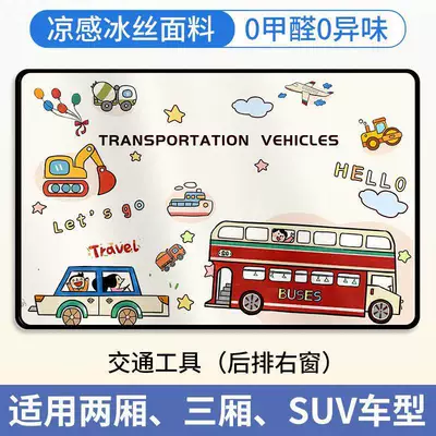 Car Window Sunshade Curtain, Car: Car curtains - vehicle-rear-right-1-piece-upgraded-strong-magnetic-black-vinyl-heat-insulation