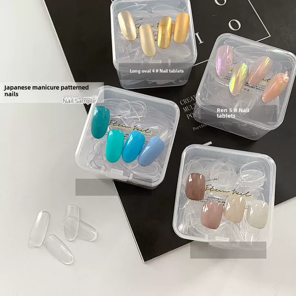 Short square long oval nail art shop model plate display board single number practice