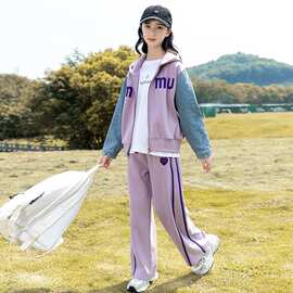 女童春装套装韩版运动服2026新款儿童春季洋气休闲两件套潮
