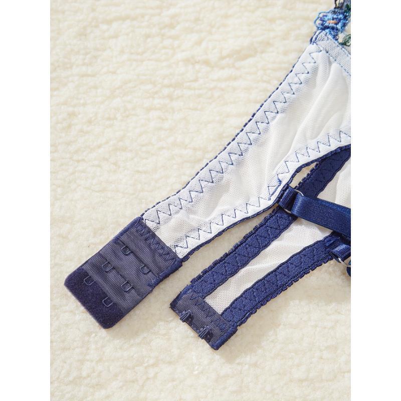 2026 otoño y invierno comercio exterior transfronterizo nuevo diseño floral femenino sexy ropa interior set medio