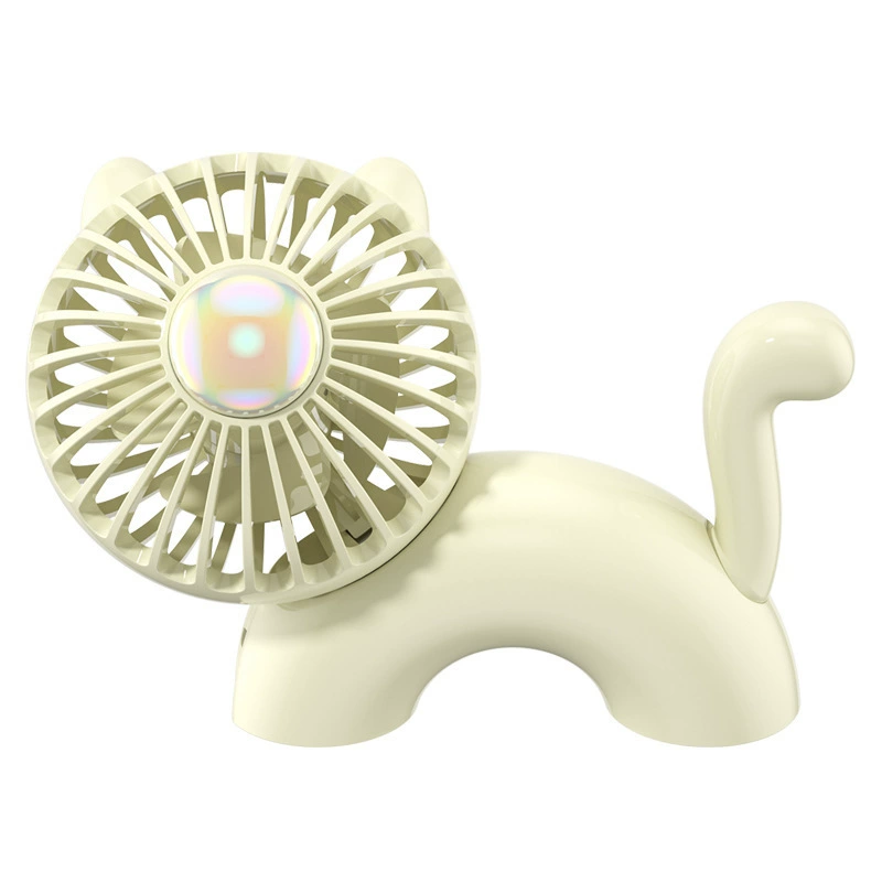 Cute table handheld small air fan for elementary school students, new collection, kitten, wholesale