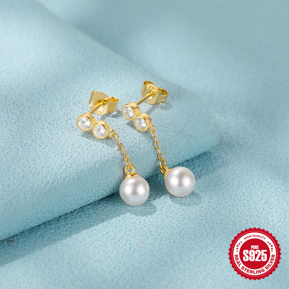 1g Weight 925 Sterling Silver Ear Needle Material 18K Gold Plated Plating Material Drop Earrings Classification 1 Pair Quantity Date, Tea Party Occasion 925 Sterling Silver Material Geometric Pattern All Seasons Season Women's Gender Elegant, Simple Style Style 1 Pair 18K Gold Plated 925 Sterling Silver 925 Sterling Silver Earrings Geometric Drop Earrings 43