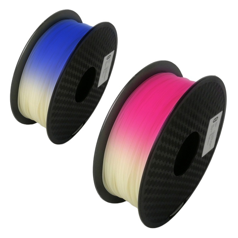 Consumibles de impresión 3D PLA luz que cambia de color consumibles de impresora 3D consumibles de la pluma de impresión 3D FDM1.75 Chenlong tridimensional
