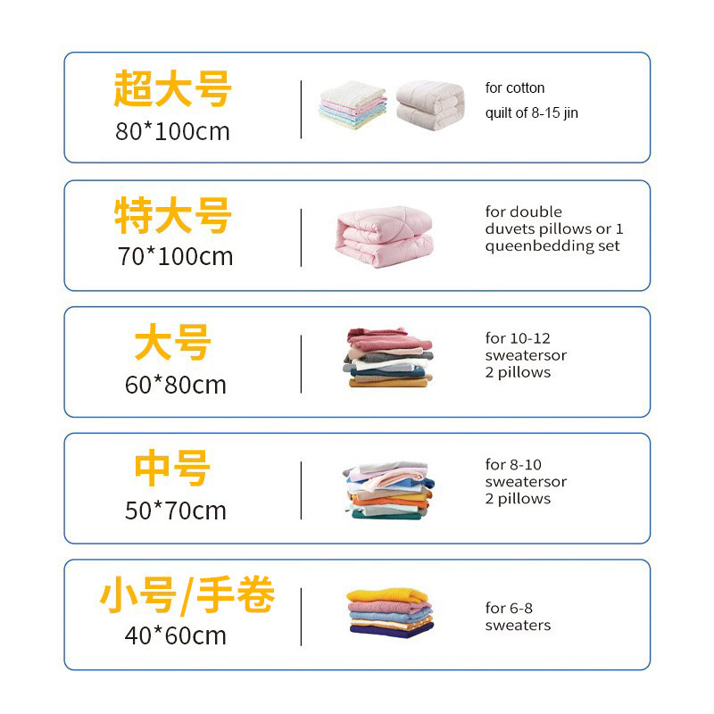 Pa transparent Travel Vacuum Package Compression Package Bag Compression Package Bag Vacuum Bag Package Compression Bag quilt