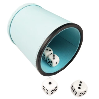 定制外贸dice cup夜光皮革骰子骰盅游戏发光pu色盅定制