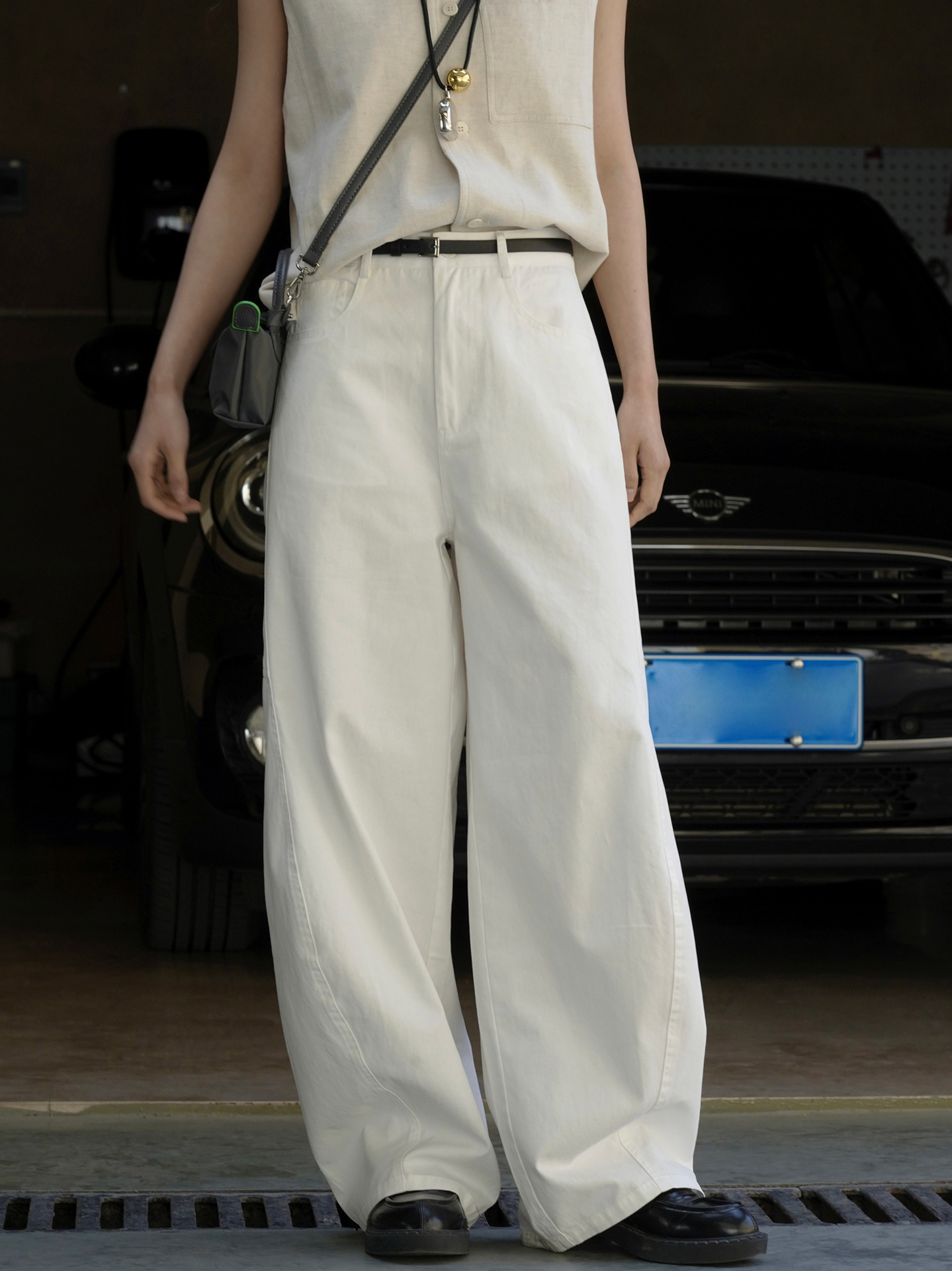 Breathable summer design crooked light and thin casual trousers