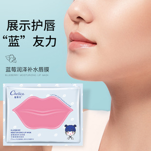 Shelica Blueberry Moisturizing Lip Mask Moisturizing Care Lip Autumn and Winter Compact Portable Lip Mask Single Piece