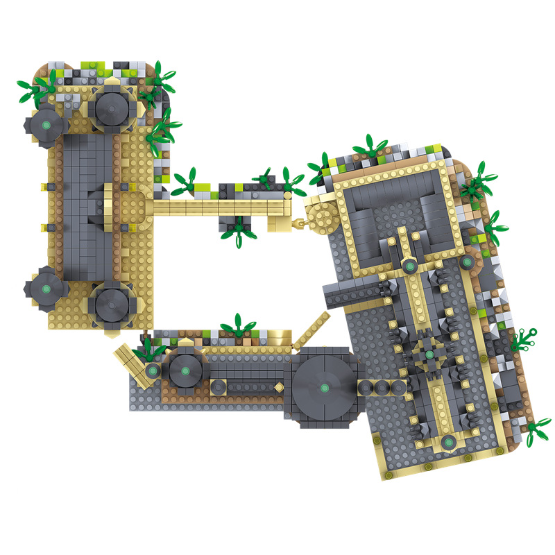 Lezhi ZI9928 Magic College Castle Nueva miniatura de partículas de diamante modelo de construcción de juguete de montaje de bloques de construcción