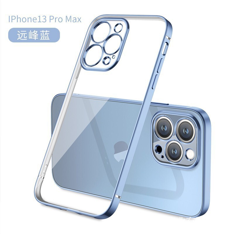 For iPhone16 Rubik's Cube Straight Edge Phone Case Apple 14 Electroplated TPU Protective Case SE2 Transparent Case 8plus