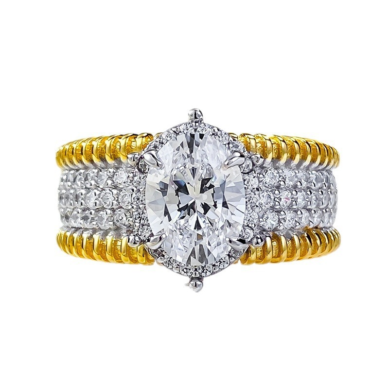 8g Weight Zircon Inlay Material Rings Classification 925 Sterling Silver Solid Color Zircon Rings