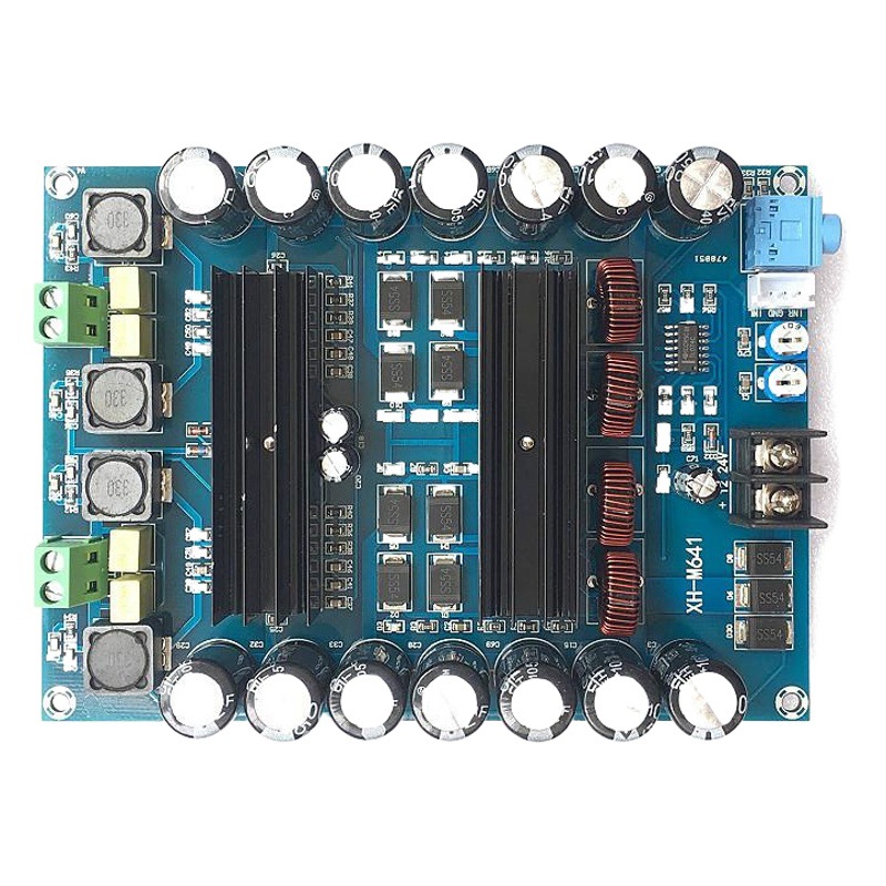 XH-M641 batería de doble canal de alta potencia tablero del amplificador TPA3116D2 amplificador del vehículo DC12V150W