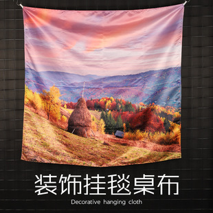 Scandinavian Ins American Decorative Hanging Cloth Bedroom Living Room Curtain Tablecloth Photo Background Tapestry Wall Hanging Customization
