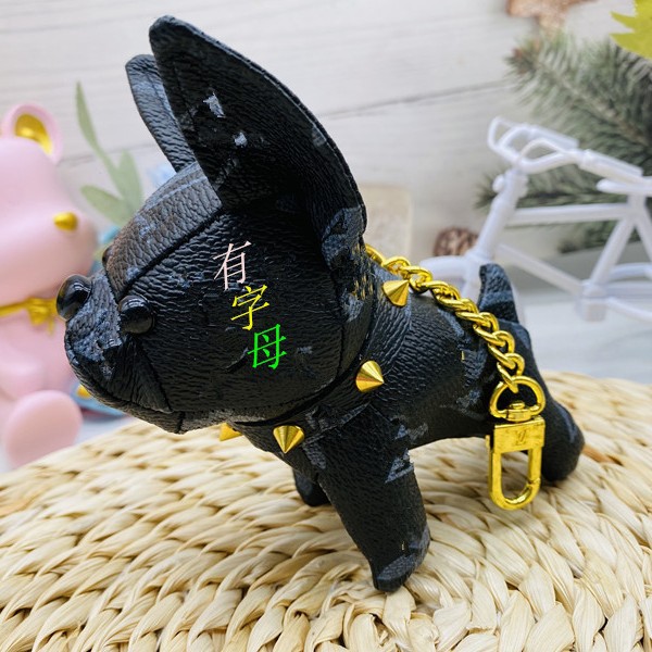 Bolsos de burro al por mayor cachorro red de cuero viejas flores dibujos animados pequeños par adornos de llaves de automóviles lindos