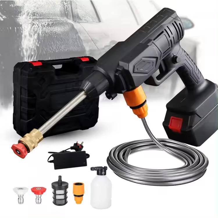 48vf锂电洗车水枪家用无线便携式电动洗车机充电式园艺浇花洗车器
