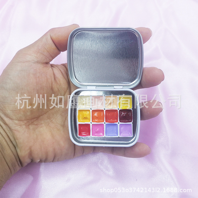 Japanese solid white flower acrylic painting pigment blooming liquid monochrome watercolor glue nail nail art Special