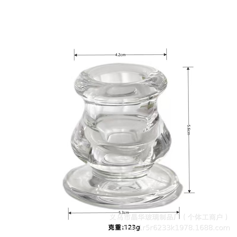 Simple ins candelabro de vidrio barra de cera vintage romántica vela taza decoración de cena de vela casa fondo de vidrio