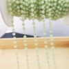 Light green jade gold chain