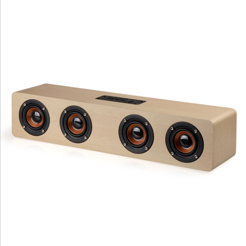 Cross-border hot selling W8 Sound Blaster Bluetooth Speaker Subwoofer Long Speaker Wooden Home Theater Bluetooth Speaker
