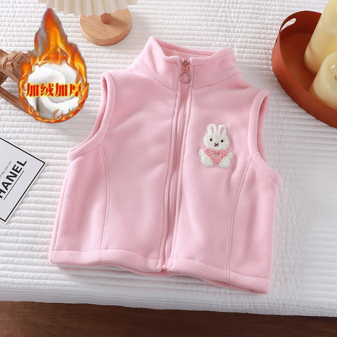 Флисовый жилет J13 розовый