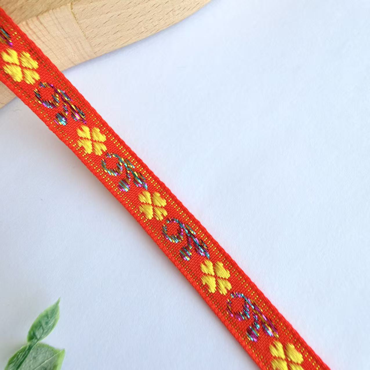 Cinta Jacquard de Estilo Étnico de 1 cm, Nylon, Decorativa, para Ropa y Manualidades image 10