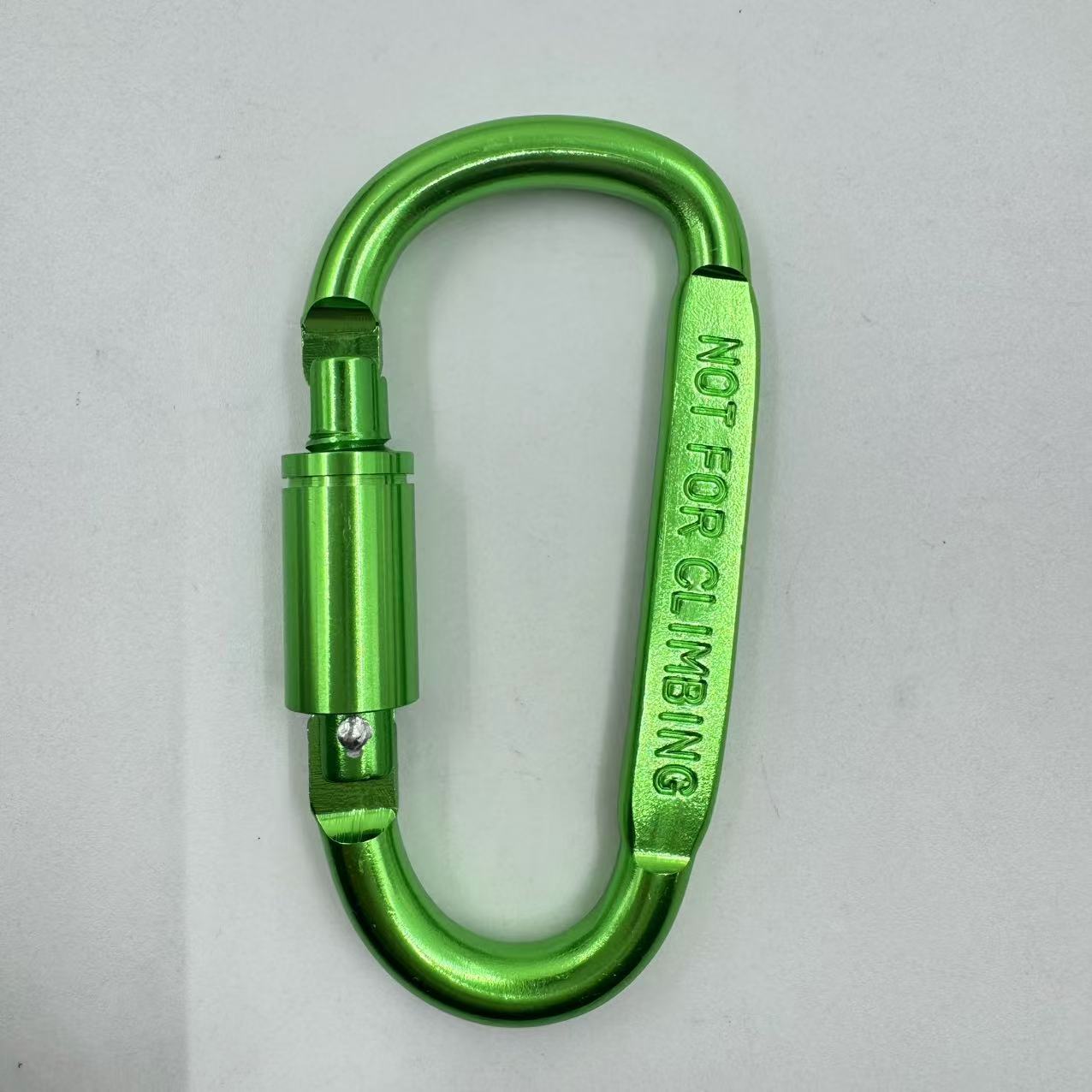 Ventas directas de fábrica lado negrita plana N ° 8 con gancho de bloqueo mosquetón en forma de D tuerca colgante rápida hebilla de aleación de aluminio hebilla de mochila